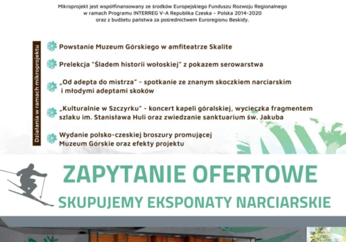 ZAPYTANIE OFERTOWE NA ZAKUP DODATKOWEJ CZĘŚCI EKSPONATÓW NARCIARSKICH DO MUZEUM GÓRSKIEGO